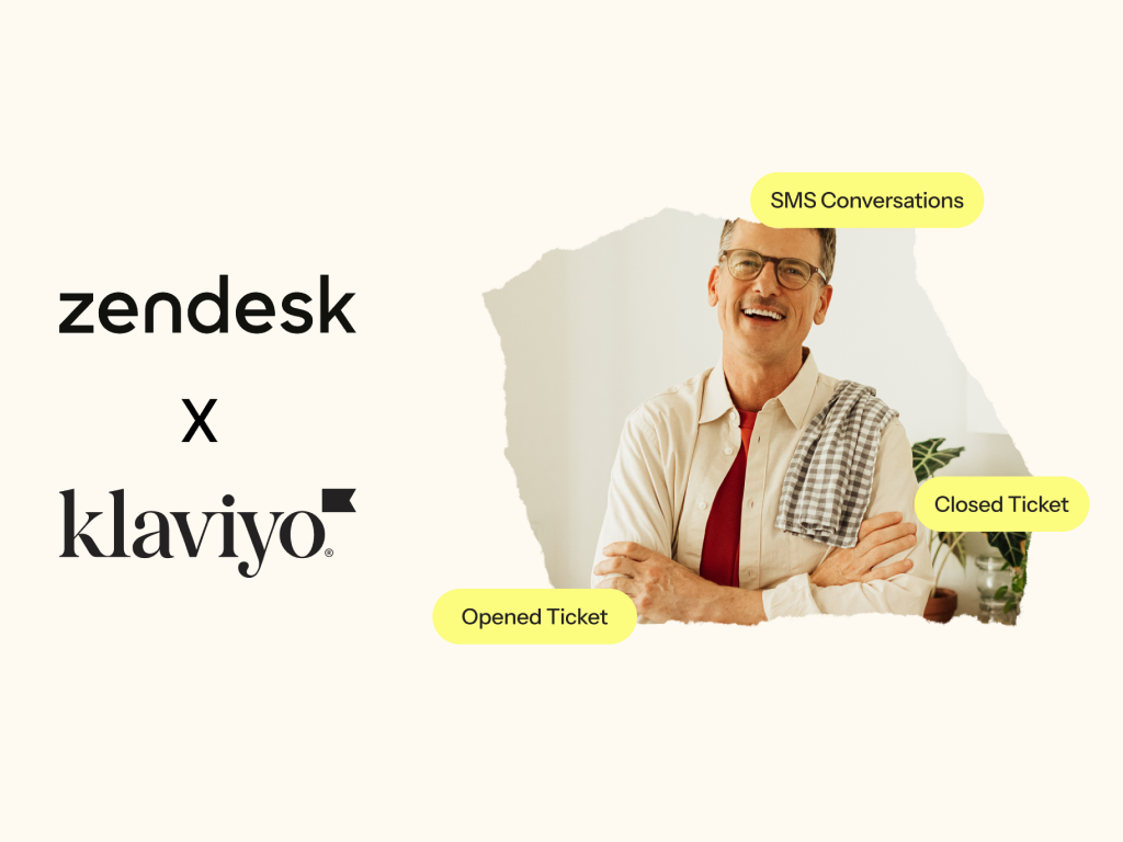 Klaviyo primary marketing image — Messaging app on the Zendesk Marketplace